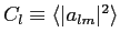 $C_{l} \equiv
\langle\vert a_{lm}\vert^{2} \rangle$