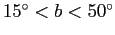 $15\ifmmode^\circ\else\hbox{$^\circ$}\fi <b<50\ifmmode^\circ\else\hbox{$^\circ$}\fi $