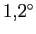 $1,\!2\ifmmode^\circ\else\hbox{$^\circ$}\fi $