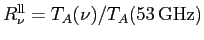 $R_\nu^{\rm
ll} = T_A(\nu) /T_A({\rm 53 GHz})$