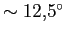 $\sim 12,\!5\ifmmode^\circ\else\hbox{$^\circ$}\fi $