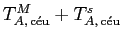 $T_{A, {\rm c\acute
eu}}^M + T_{A, {\rm c\acute eu}}^s$